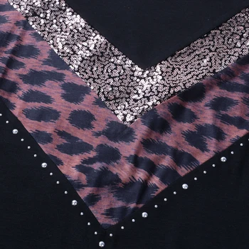 Toamna Noul Pulover Femei, Cu Maneci Lungi Șic Leopard De Imprimare Mozaic Tricou Top Primăvară Teuri Femme Doamnelor Camasi Haine Plus Dimensiunea