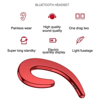 Universal Conducție Osoasă Cască Fără Fir Bluetooth 4.2 Sport Căști Stereo Pentru Laptop Tableta Pentru Xiaomi Pentru Iphone 7 8 X