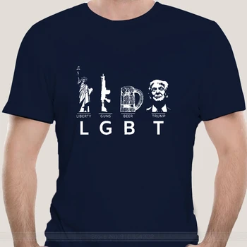 Libertatea de Arme Bere Trump Tricouri Parodie Amuzant LGBT Cadouri bumbac tricou bărbați vară de moda t-shirt euro dimensiune