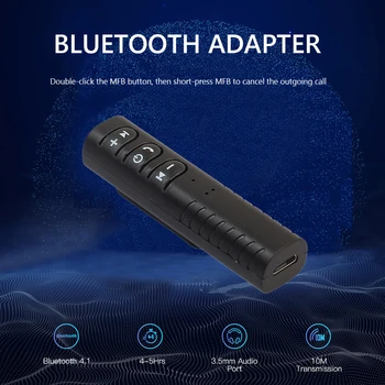 XT-2 5.0 Receptor Audio pentru Căști cu Fir Speaker Handsfree Car Kit-ul de 3,5 mm Jack AUX de Muzică fără Fir Transmițător Adaptor