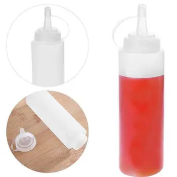 Plastic clar Strângeți Sticla Condiment Dozator Ketchup Muștar Suport Sticla de Plastic Stoarce Sticle toos Sos de Oțet K M2C8