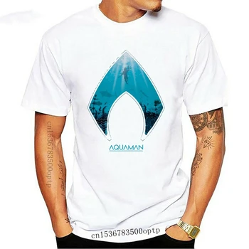 Vezi Prin Aquaman T-Shirt Logo-ul Oceanul Regele Orm de Atlantis Tricouri Barbati Cadou Haine de Moda Rotund Gat Purificat de Bumbac Tees