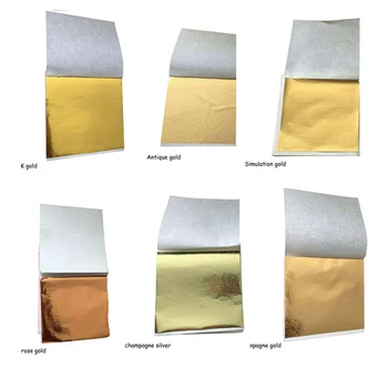 100 Buc meșteșugul Imitație de Aur Argintiu Folie de Cupru Lucrări de Frunze de Frunze de Foi de Aurire DIY Meșteșug Decor Design Hârtie
