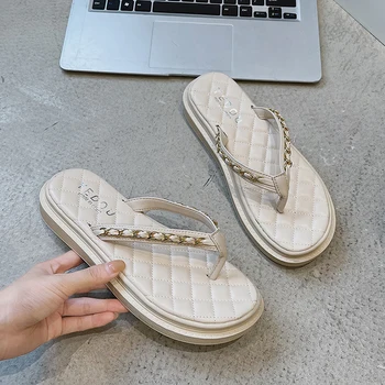 Papuci Casual, Pantofi Plat Pentru Femei Bej Cu Toc Sandale De Cauciuc Flip-Flops Slipers Femei Slide-Uri Low Lux Negru Hawaiian 2021 Suma