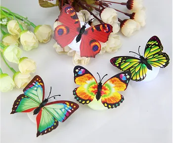## Minunat LED Fluture de Noapte Lumina de Schimbare de Culoare de Lumină Lampă Frumoasă Acasă Decorative de Perete Nightlights