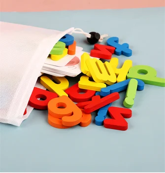 Copiii Montessori Vraja Joc de Cuvinte Jucărie din Lemn de Învățare Timpurie Puzzle Scrisoare Alfabet Puzzle 3D Educative pentru Copii Jucarii pentru Copii
