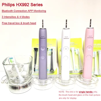 Bluetooth Periuta de dinti Electrica Philips Sonicare pentru 4 Moduri de Reincarcabil rezistent la apa Periuta de dinti HX992W HX992B HX992P HX992S