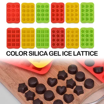 12 Grile De Silicon Mucegai Ciocolata Tava Creative Stele/Inima/Rotund/Pătrat În Formă De Cub De Gheață Decorare Tort De Gheață Matrite