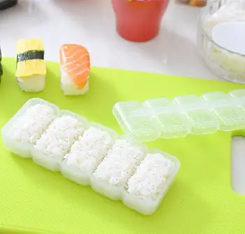 Japonia Nigiri Sushi Mucegai Minge De Orez 5 Role Filtru Non Stick De Presă Bento Instrument Transport Gratuit
