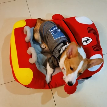 Masina de lux forma canisa animal de casă animal de casă supplies teddy câine perna de companie pat creative detașabil și lavabil