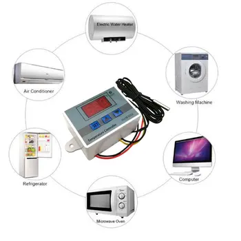 XH-W3002 W3002 AC 110V-220V DC24V DC12V Led Digital Termostat Termostat Controler de Temperatura Comutator de Control Metru