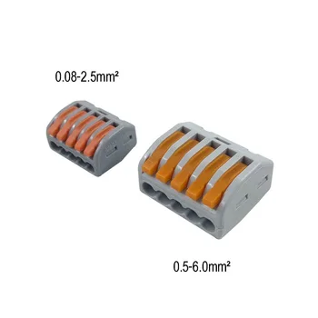 CHQHJIA Mini Fast-Cablu cu Conectori Universal Compact Primăvară Despicare a Conectorului Cablajului Pentru 6mm2 Led Push-in Rapid Terminal