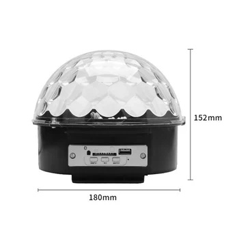 6 Culoare Bluetooth Lumina Disco Magic Ball Lampa Baterie Portabil Etapa Lumina Player De Muzică De Control De Sunet Proiectorul Cu Laser Xmas