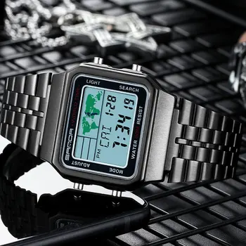 SANDA Digital Watchwrist a Crescut de Aur Ceasuri Barbati Top Brand de Lux cu LED rezistent la apa 50M Înot Masculin Sport Ceas Relogio Masculino