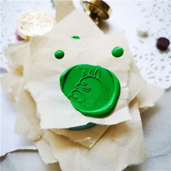 Totoro Pisica de Mare Drăguț Ceara de Sigiliu Timbru Kit Invitatie de Nunta Ceară de Timbru Kituri Personalizate Ceară Sigiliu Hârtie mâner de Lemn sigilii