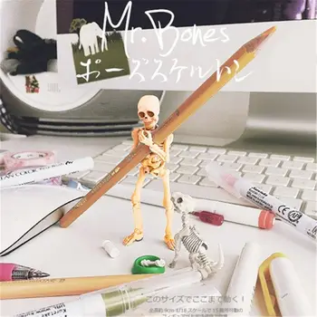 N7ME Mobile Domnul Oase Scheletul Uman Model Craniu intreg Corpul Mini Figura Jucărie Halloween Noua Culoare Craniu de Cristal