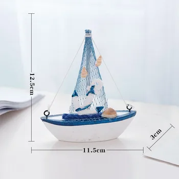 Marine Marine Creative Barcă cu pânze Modul Cameră Decor Figurine in Miniatura barcă Mică