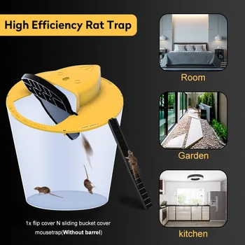 Mouse-Ul Inteligent Capcană De Șobolani Plastic Flip Mare Qulity Reutilizabile Pest Control Slide Găleată Cu Capac Rat Mouse-Ul Mouse-Ul Capcana De Soareci