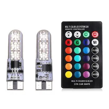 Masina LED RGB 12V T10 LED RGB 5050 SMD Semnalizare Lampă de Lectură Pană de Lumină Auto Interior Lumini Decorative