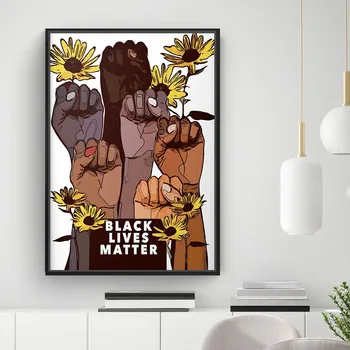 Vintage Black lives Matter Poster Justiție Socială Pictura Arta Hârtie Kraft Printuri Autocolant de Perete pentru Acasă Decorare Camera Fara Rama