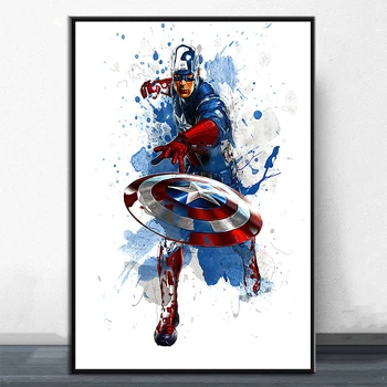 Marvel Avengers Poster super-Erou Anime Printuri Captain America Panza Pictura Wall Art Print Imagini Camera Copiilor Decor Acasă