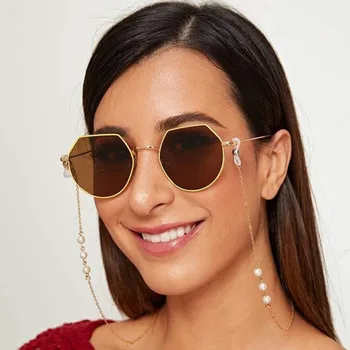 Ochelari De Soare De Mascare Lanțuri Pentru Femei Acrilic Perla De Cristal Ochelari Lanțuri Șnur De Sticlă 2021 Noua Moda Bijuterii En-Gros