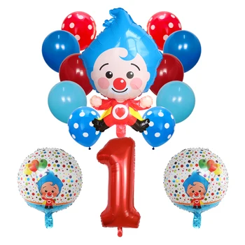 14pcs/set Plim Clovn Folie, Baloane cu Heliu 30inch Numărul Aer Globos Copii Happy Birthday Party, Decoratiuni Copii, Jucarii si Cadouri