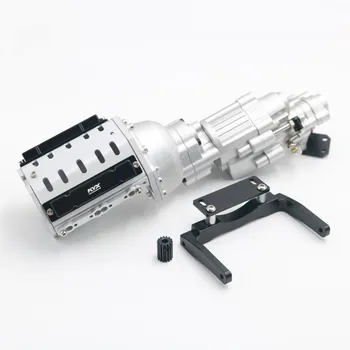 KYX de Curse cu Motor V8 Motor 2 Viteze + Ax Servo Monta + Modificat suportul Bateriei Set de 1/10 RC Șenile Mașină Axial SCX10 II