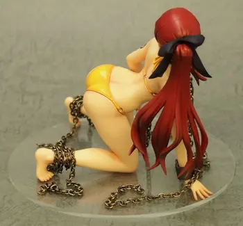 Anime-ul japonez 18cm Fairy Tail Elza Scarlet Bikini Galben cu Prezenta acțiune figura T30