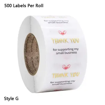 500pcs/rola de 1,5 inch Rotund Transparent Multumesc Autocolante pentru Sprijinirea Mica Mea Afacere Handmade Cadou Plic Pachet Carte