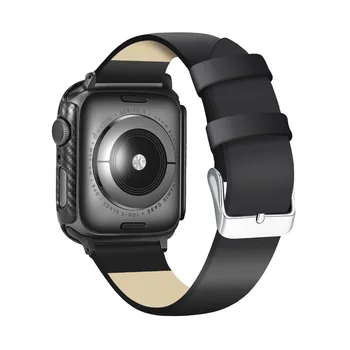 Pentru Apple Watch 6 5 4 benzi 42mm 38mm 44mm 40mm ceas acoperă Cadru de Carbon Caz de Protecție Spoiler iwatch seria 3 2 1 Accesorii