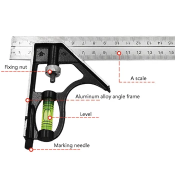 Din Oțel Inoxidabil Raportor De Unghi Finder Nivel De Măsurare Gauge Contor De Inclinometer Conducător Materiale Metalice