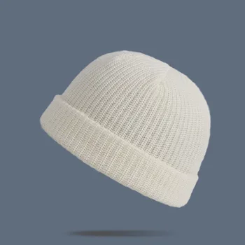 Pălării Tricotate Pentru Barbati Femei Pălărie Beanie Pălărie De Iarnă Retro Brimless Largi Pepene Galben Capac Manșetă Docker Pescar Căciuli, Pălării 2021 Noi