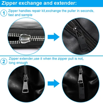 Metal Zip Cap cu Fermoar de Reparare Kit de Înlocuire Zip Slider pentru Haine, Genți de Bagaje, Rucsaci, Jachete Portmoneuri Genti de Corturi