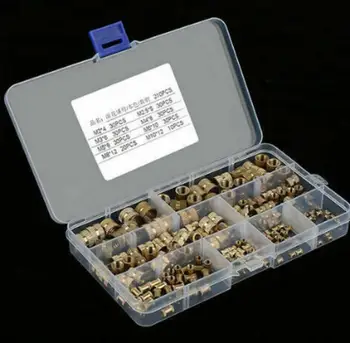Alamă Striate Introduce Nuci Inserție Filetate Șuruburi Sortiment Set Kit Utilaje pentru Industria Piuliță Instrumente de Injectare M2-M10 210pcs