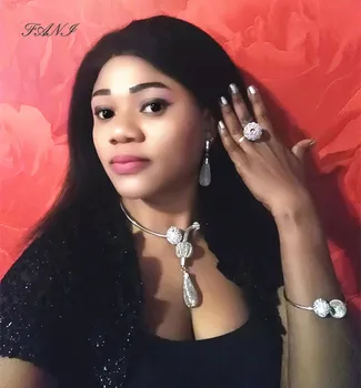 Bun, Nobil de Aur/argintiu Set de Bijuterii Placat cu Ridicata Femei Nigerian Nunta Seturi de Bijuterii de Brand de Moda din Africa Set de Bijuterii de Mireasă