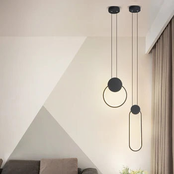 Modernă cu LED-uri lumini pandantiv minimalist restaurant /cafenea/camera de zi/noptiera pandantiv lampă de perete de fundal linie lungă atârna lampa