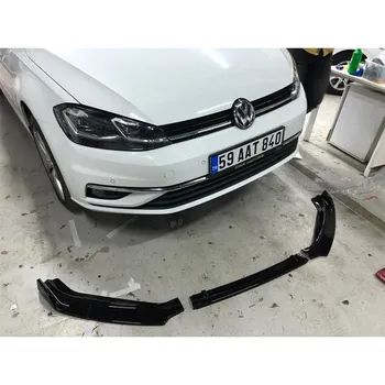 Pentru Volkswagen VW Golf 7 2013 -2019 BARA fata 3 buc masina de Styling auto negru Splitter difuzor de buze body kit eleron barele de protecție