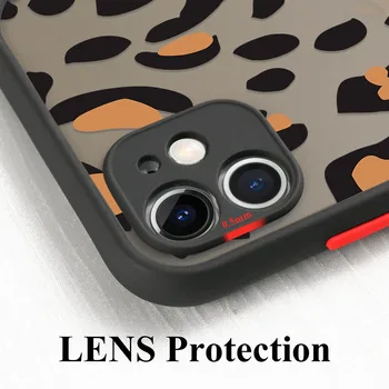 Leopard Camera de Protecție Caz Pentru iPhone 12 11 Pro Max XS Max XR X 12 Mini 6 6S 7 8 Plus SE 2020 Caz Capacul din Spate Funda Greu PC-ul