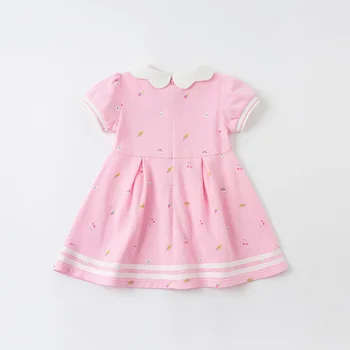 DBJ17566 dave bella vara fetita desene animate drăguț rochie de imprimare copii de moda rochie de petrecere copii sugari lolita haine