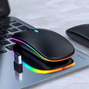 Mouse-ul Wireless de Gaming Sensibil Redus de Zgomot Ultra-subțire Portabil 2.4 G Bluetooth Dual-mode Mouse-ul pentru Gamer de PC Laptop Office
