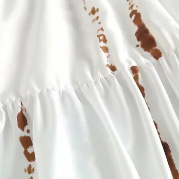TRAF Fusta Femei Za 2021 Moda Tie Dye Liber Fuste Lungi Elegante Midi Femeie Îmbrăcăminte High-Waisted Vara Fusta Plisata