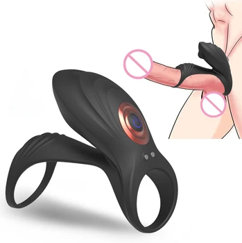 Inel pentru penis Vibrator Cuplu G-Spot Penis în Erecție de Lungă Durată Vagin, Clitoris Stimula Masaj Orgasm Adult Jucărie Sexuală pentru Om