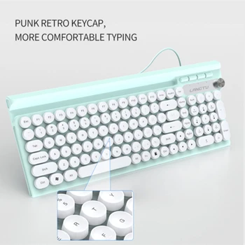 102 Taste L3 Tastatura cu Fir de Înaltă Calitate ABS Calculator PC Gaming Keyboard Impermeabil pentru PC, Laptop Alb/Roz/Negru