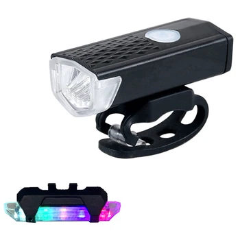LED Biciclete Lumina Set USB de Reincarcare MTB Biciclete Coada Lumina Farurilor a Evidenția Siguranța Ciclism Lampa Lanterna Accesorii pentru Biciclete