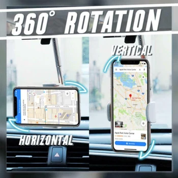 Masina universala cu Suport pentru Telefon De 360 de Grade de Rotație Auto Oglinda Retrovizoare Monta GPS Suport de Telefon Pentru 47mm-71mm Largă de Telefoane Mobile