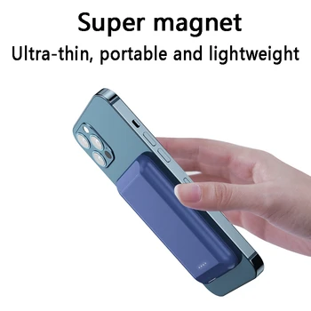 Pentru Magsafe iphone 12 12pro 12ProMax 12mini Magnetic Încărcătorul Bateriei auxiliare Ultra-subțire Banca de Putere fără Fir de Încărcare comoară