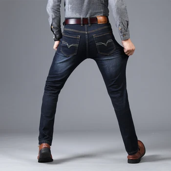 2021 Brand Barbati Blugi De Afaceri De Moda Stil Clasic Blugi Pantaloni De Primăvară De Toamnă De Calitate Înaltă Business Casual Pantaloni Din Denim 009
