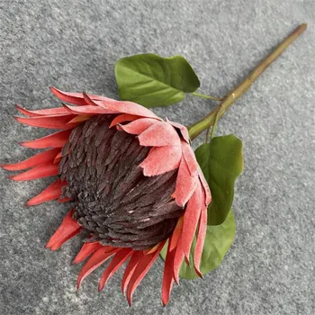 Unul Mătase Mare Protea Cynaroides Simulare Pitaya Tijei florale pentru Nunta Acasă Decorative, Flori Artificiale