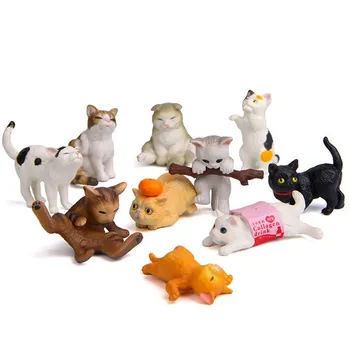 10buc/set Drăguț Amuzant Pisica Figura Pisica Minunat Creative Decor Acasă Acțiuni de Colectare a & Jucărie Cifre Cadou pentru Prieteni
